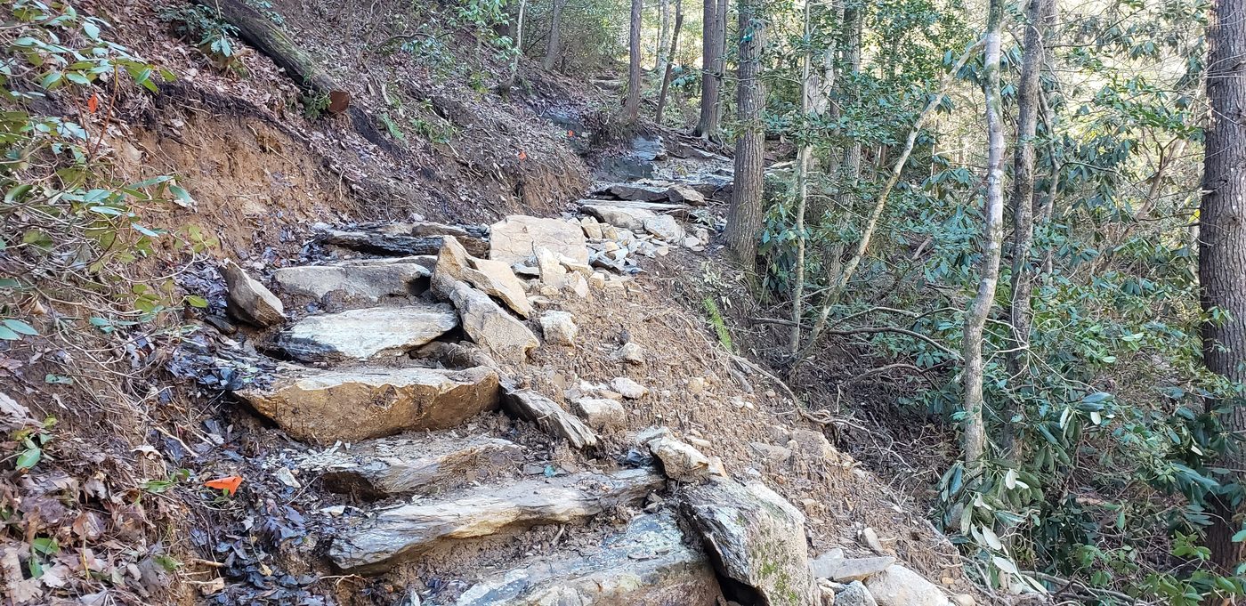 Crabtree Falls fieldstone steps